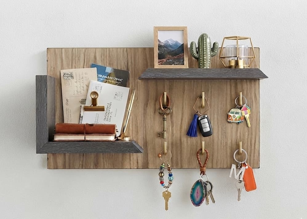 Organizador moderno de llaves y elementos decorativos 
