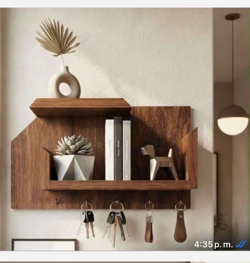 Organizador moderno de llaves y accesorios de Melamina.