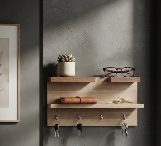 Organizador de llaves y accesorios de Melamina.