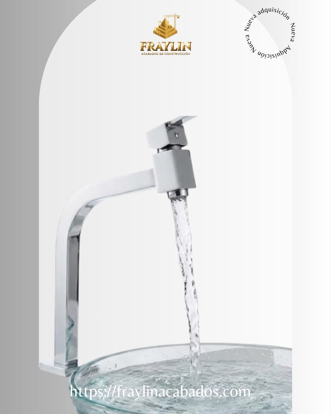 Llave alta de lavamanos Briggs para agua fría.